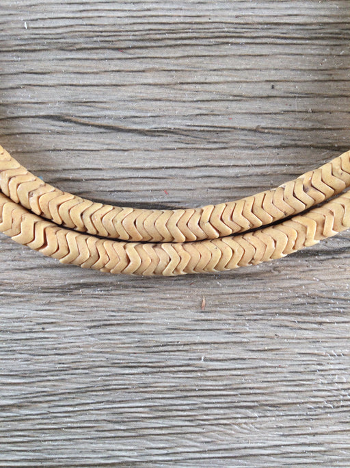 Hidden Gems: Mango Orange Vintage Czech Interlocking Snake Beads