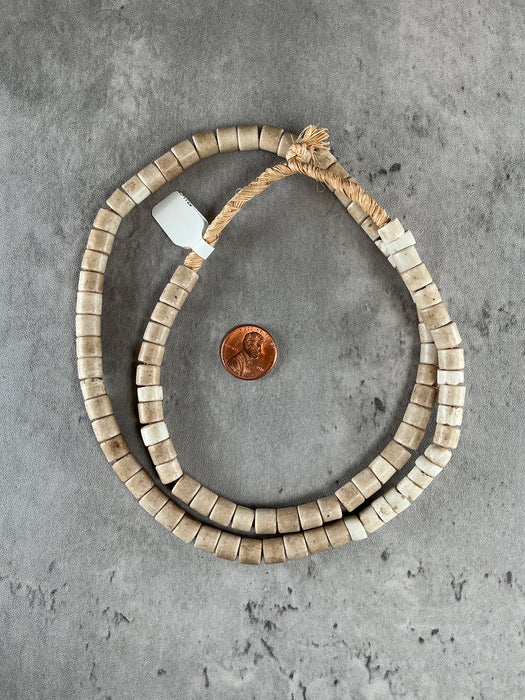 Hidden Gems: Vintage White Czech Cylinder Beads