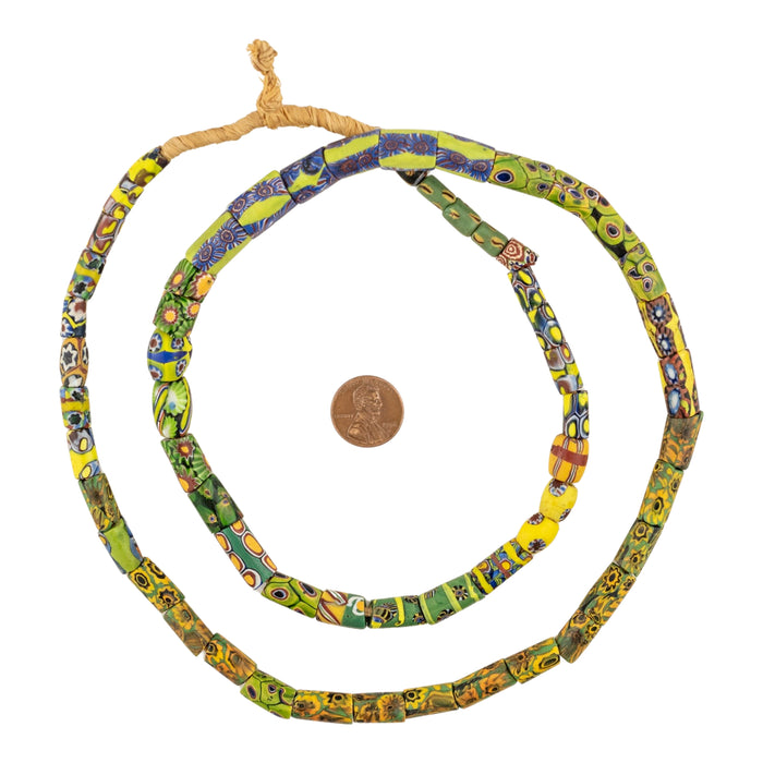 Thin Antique Venetian Millefiori African Trade Beads #20726
