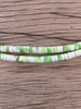 Hidden Gems: Green & White Afghan Stone Heishi Beads
