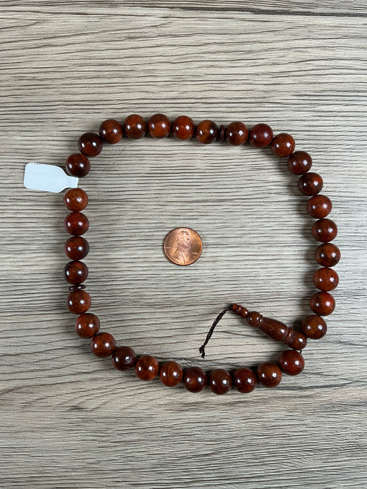 Hidden Gems: Polished Wood Prayer Beads (12mm)