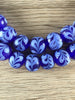 Hidden Gems: Blue Round Java Millefiori Beads