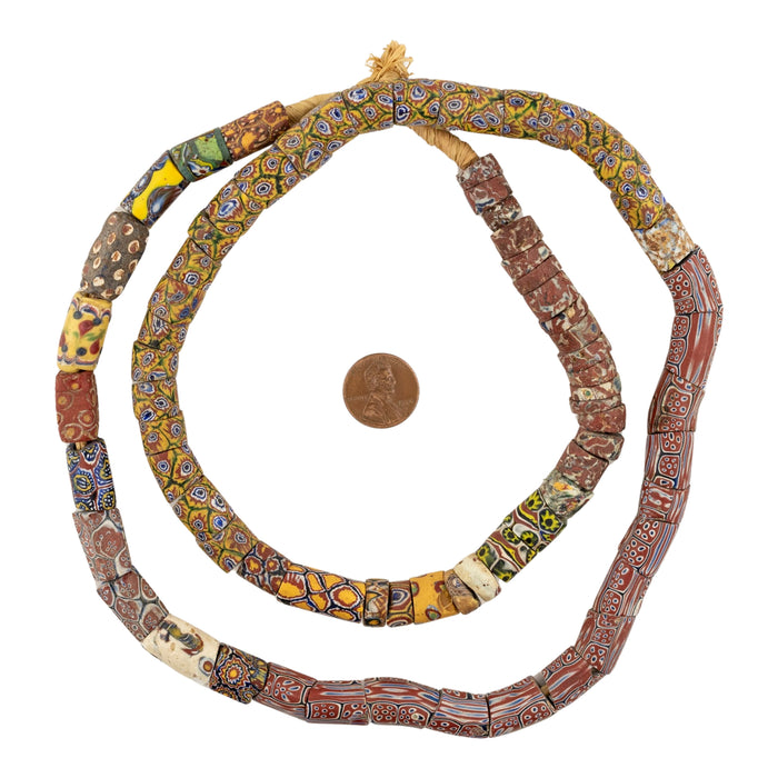 Antique Venetian Millefiori African Trade Beads #20668