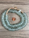 Hidden Gems: Clear Aqua Rondelle Recycled Glass Beads (16mm)