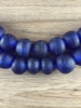 Hidden Gems: Jumbo Blue Recycled Glass Beads With Garland Tassels