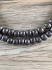 Hidden Gems: Round White Metal Nepali Mala Beads   May Need Cleaning