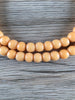 Hidden Gems: Peach Orange Round Vintage Czech Glass Beads