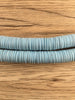 Hidden Gems: Sky Blue Vinyl Heishi Beads