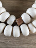 Hidden Gems: Large White Kenya Bone Beads (Several Defective Beads)