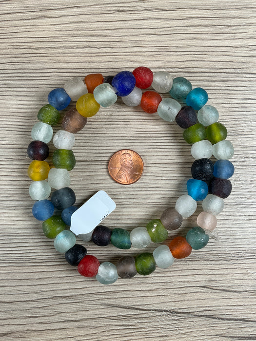 Hidden Gems: Multicolor Recycled Glass Beads (11mm)