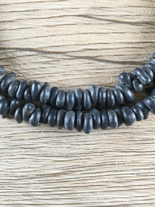 Hidden Gems: Black Nugget Heishi Java Glass Beads