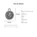 zodiac charms size details virgo