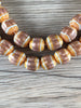 Hidden Gems: Yellow Striped Java Glass Beads