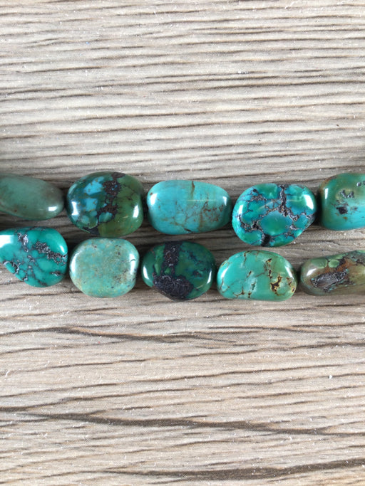 Hidden Gems: Turquoise Oval Nugget Beads