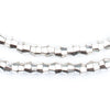 Shiny Silver Faceted Bicone Beads (5mm)