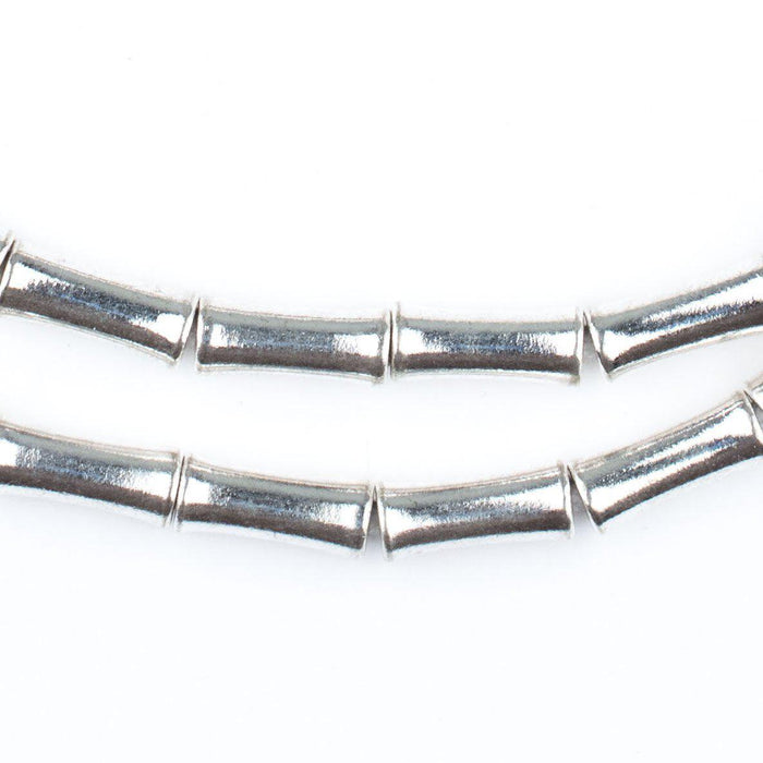 Silver Bamboo-Shaped Beads - The Bead Chest