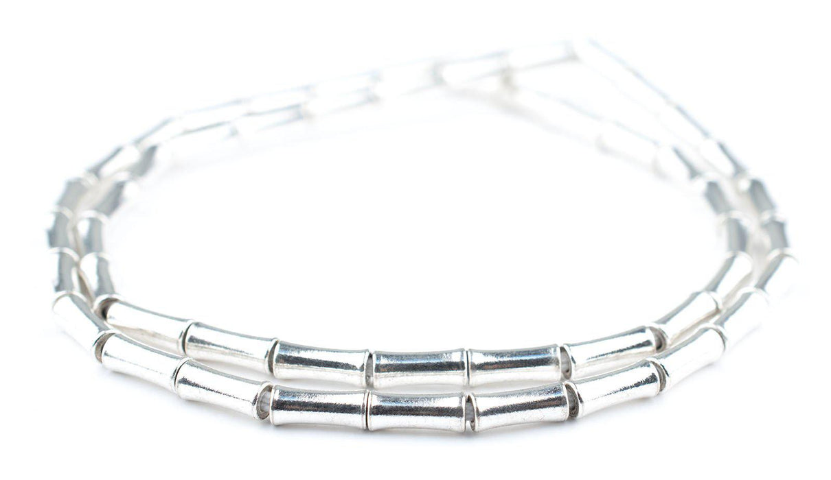 Silver Bamboo-Shaped Beads - The Bead Chest
