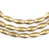 Ethiopian Elongated Brass Oval Beads (10x6mm)