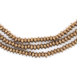 Antiqued Brass Patterned Heishi Beads (3mm)