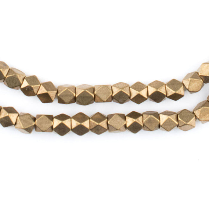 Antiqued Brass Faceted Diamond Cut Beads (4mm) - The Bead Chest