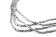 Tiny Silver Oval Beads (4x2mm) - The Bead Chest