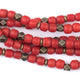 Red Glass and Brass Choker Naga Beaded Necklace - The Bead Chest