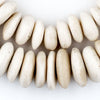Kenya Matte White Bone Beads (Disk)