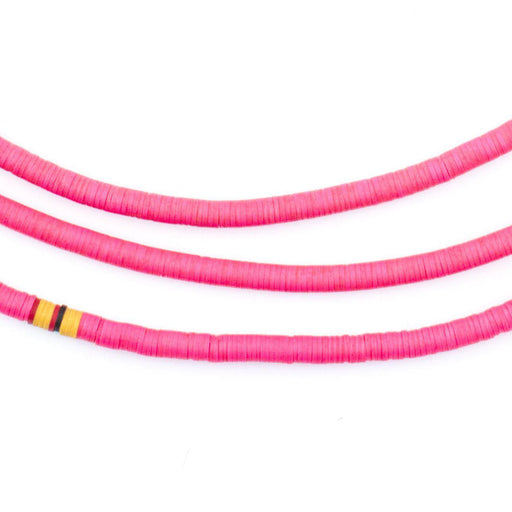 Vintage Pink Phono Record Vinyl Beads (3mm)
