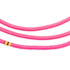Vintage Pink Phono Record Vinyl Beads (3mm)