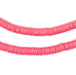 Neon Pink Vinyl Phono Record Beads (4mm) - The Bead Chest