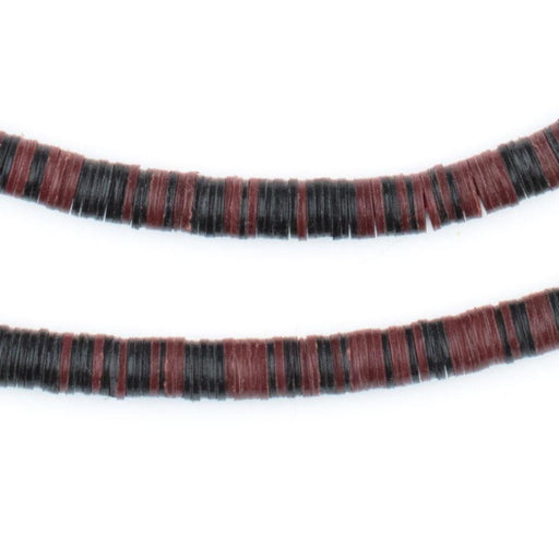 Brown & Black Vinyl Phono Record Beads (5mm) - The Bead Chest