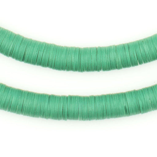 Green Phono Record Vinyl Beads (8mm) - The Bead Chest