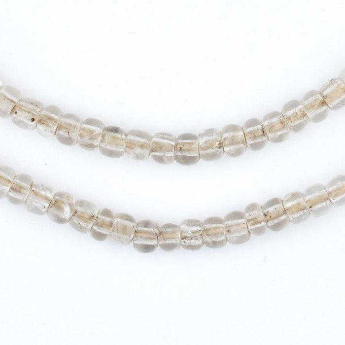 Clear Ghana Glass Beads (5mm) - The Bead Chest