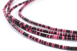 Black & Pink Phono Record Vinyl Beads (3mm) - The Bead Chest