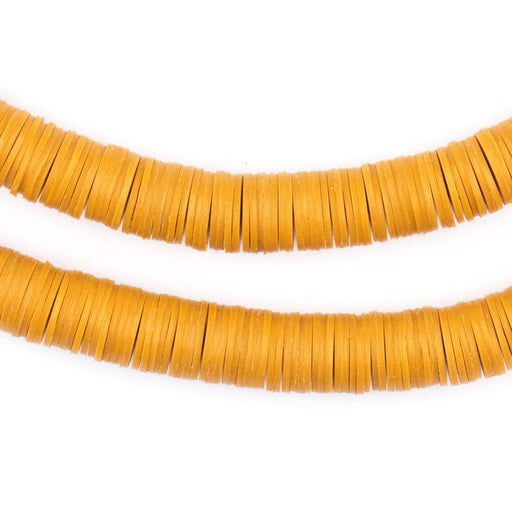 Orange Phono Record Vinyl Beads (8mm) - The Bead Chest