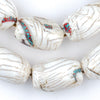 Inlaid Naga Conch Shell Melon Beads (27x16mm)