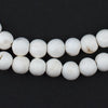 White Spherical Naga Conch Shell Beads (10mm)