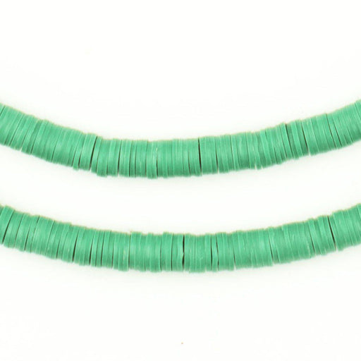 Green Vinyl Phono Record Beads (5mm) - The Bead Chest