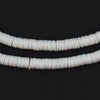 White Vinyl Phono Record Beads (5mm)