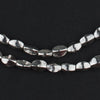 Silver Twisted Nugget Beads