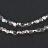 Shiny Silver Diamond Cut Beads (4mm)