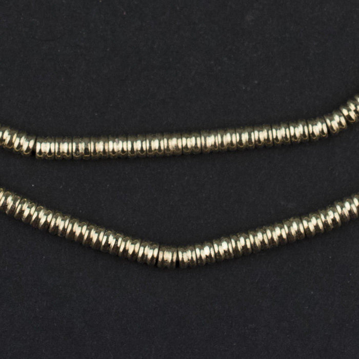 Gold Double Heishi Beads (3mm) - The Bead Chest