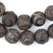 Dark Antiqued Round Tibetan Agate Beads (14mm) - The Bead Chest