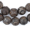 Dark Antiqued Round Tibetan Agate Beads (14mm)