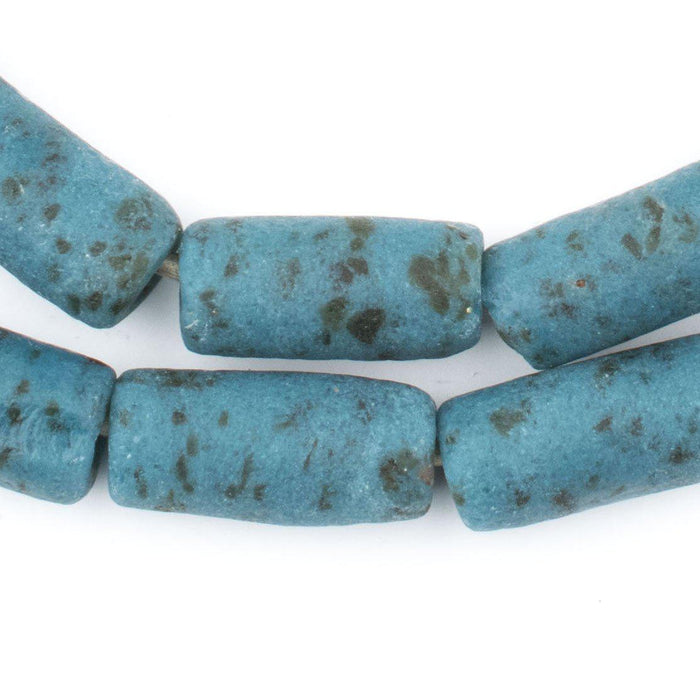 Serpentine-Style Ghana Glass Beads (25x10mm) - The Bead Chest