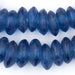 Jumbo Blue Rondelle Recycled Glass Beads - The Bead Chest