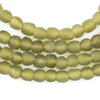 Olive Green Recycled Glass Beads (7mm)