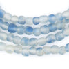 Blue Swirl Recycled Glass Beads (7mm)