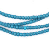 Teal Ghana Glass Beads (4mm)