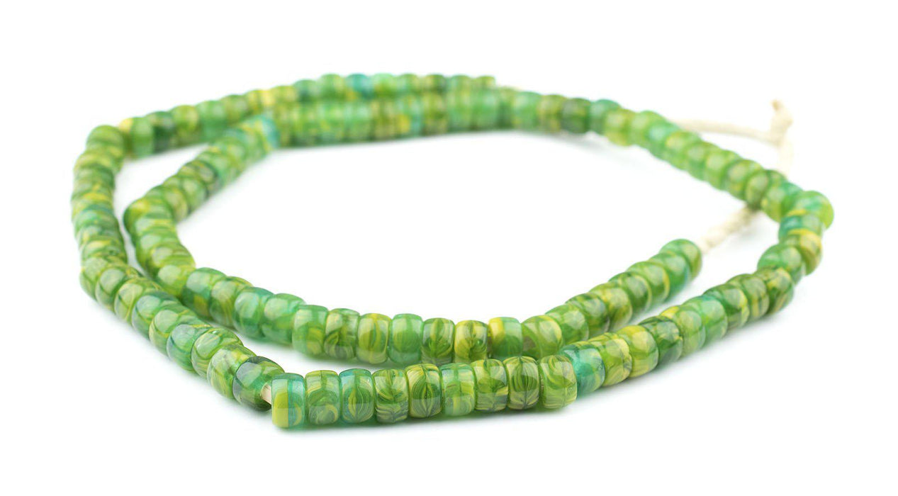 Jungle Green Kakamba Prosser Beads - The Bead Chest